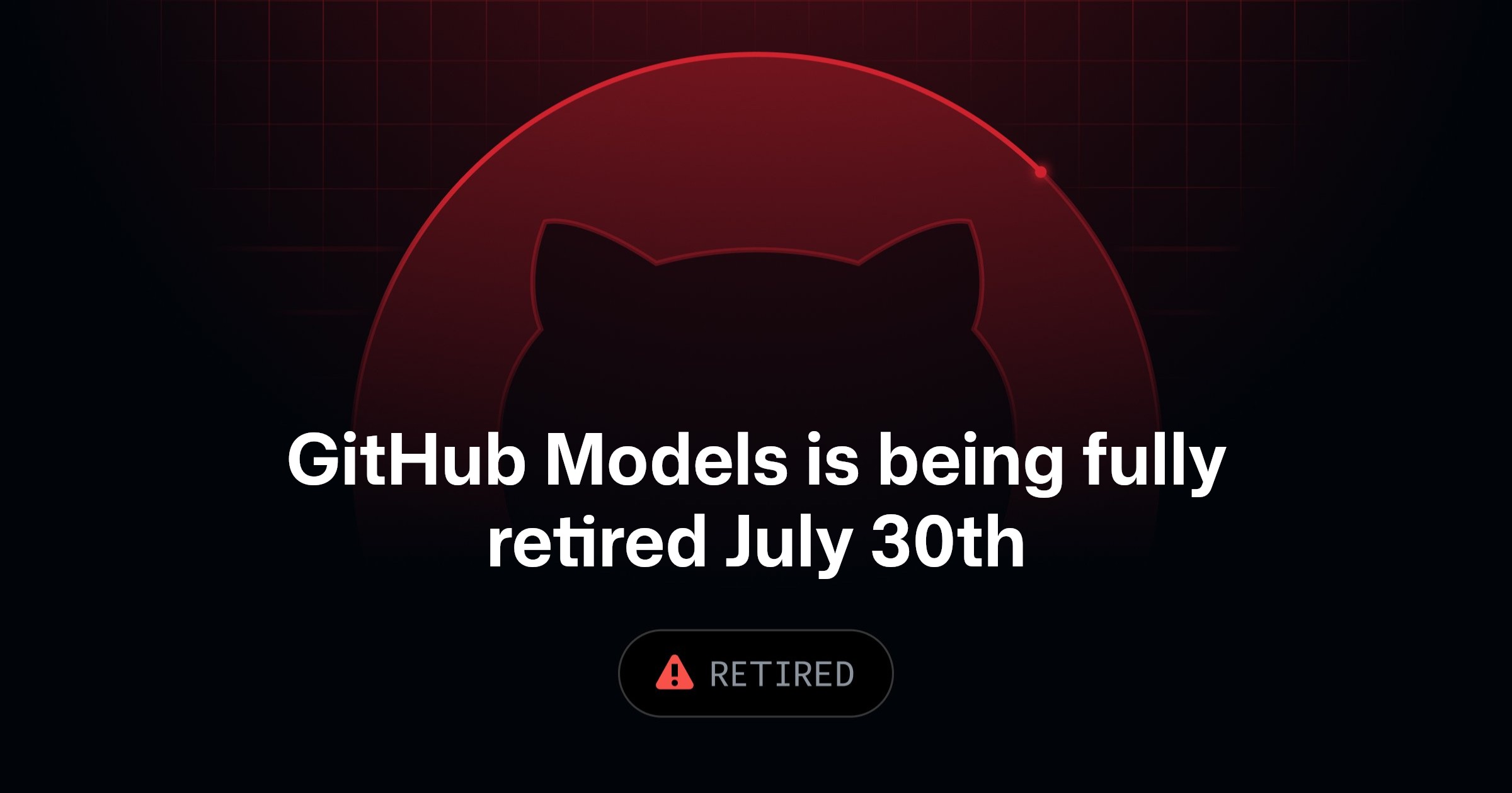Official GitHub illustration for the retirement of GitHub Models