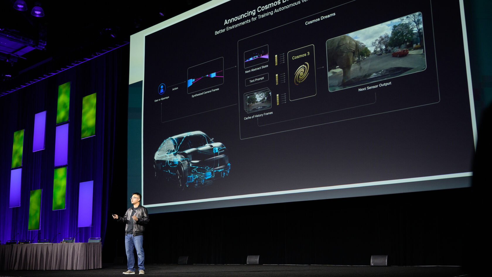 NVIDIA researcher presenting Cosmos world-model work at SIGGRAPH 2026