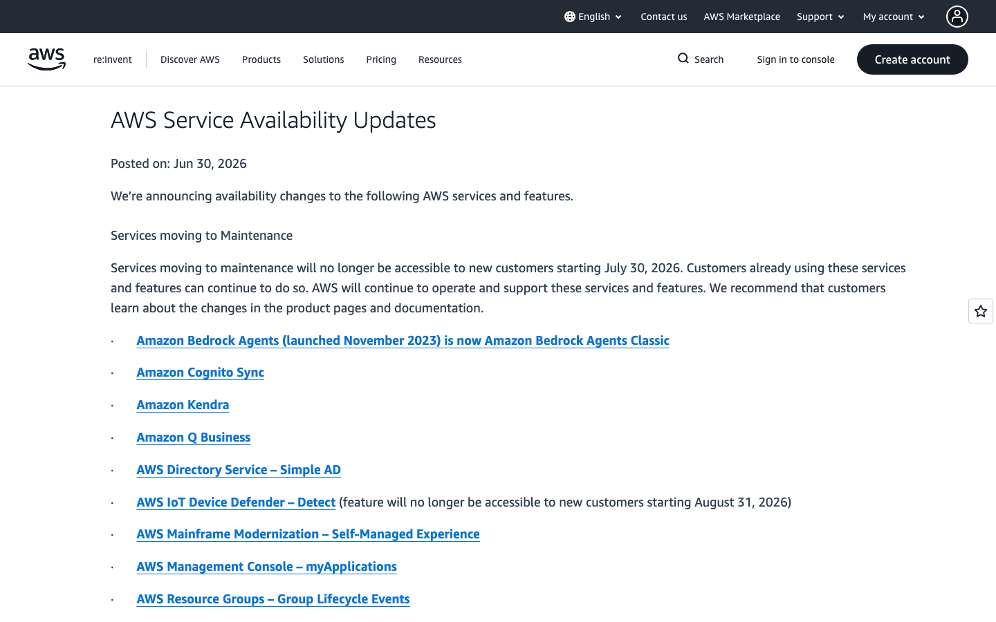 AWS logo used for coverage of its AI service lifecycle update