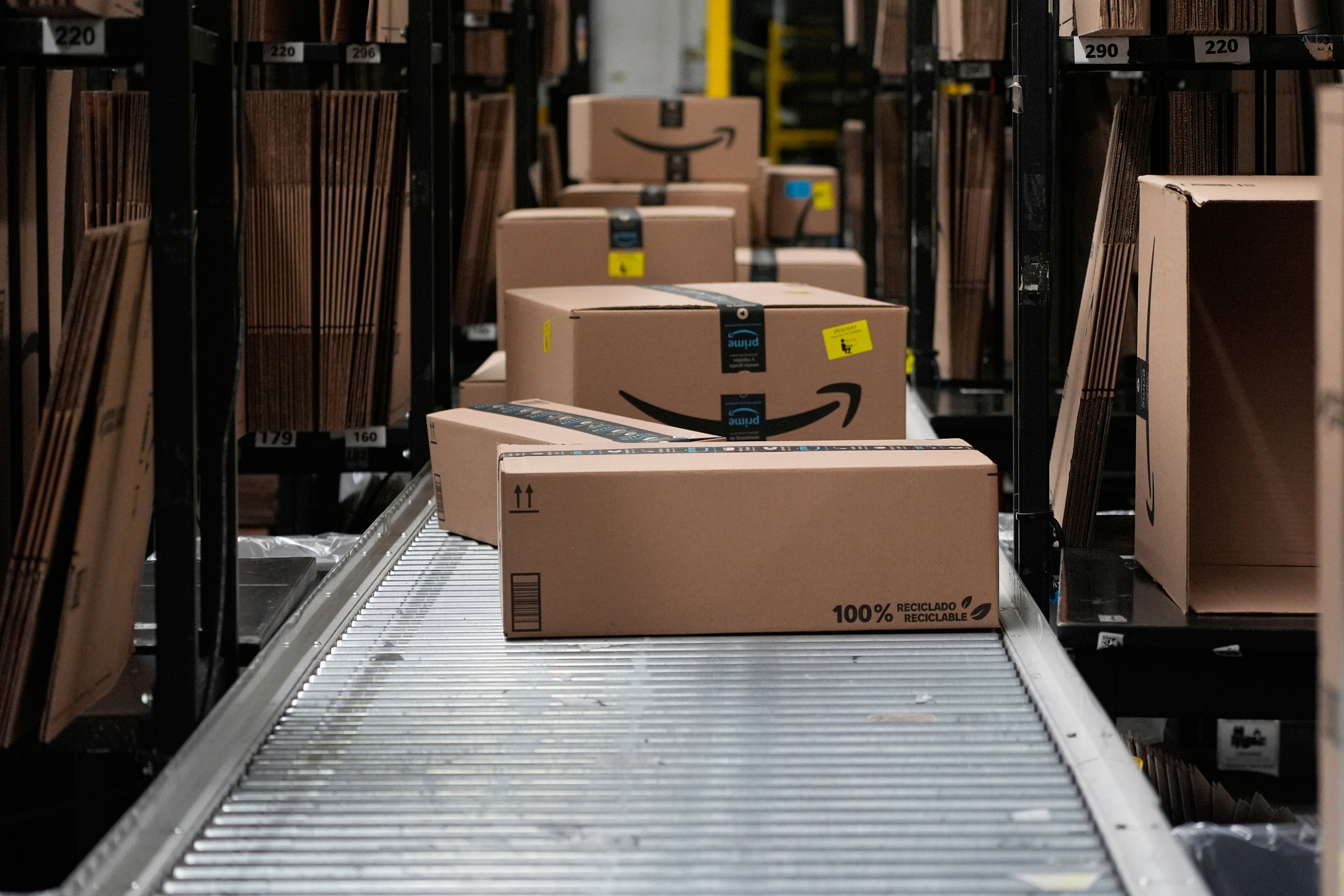 Associated Press photograph accompanying coverage of Amazon's July 2026 results and AI investment outlook