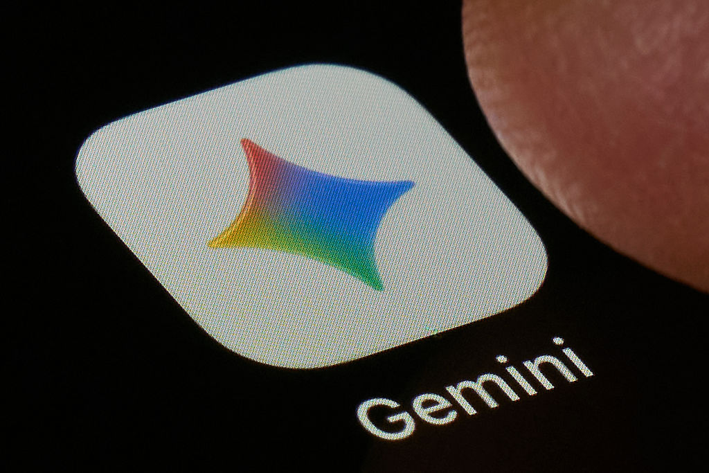 Google Gemini app image accompanying TechCrunch reporting on the publisher copyright lawsuit
