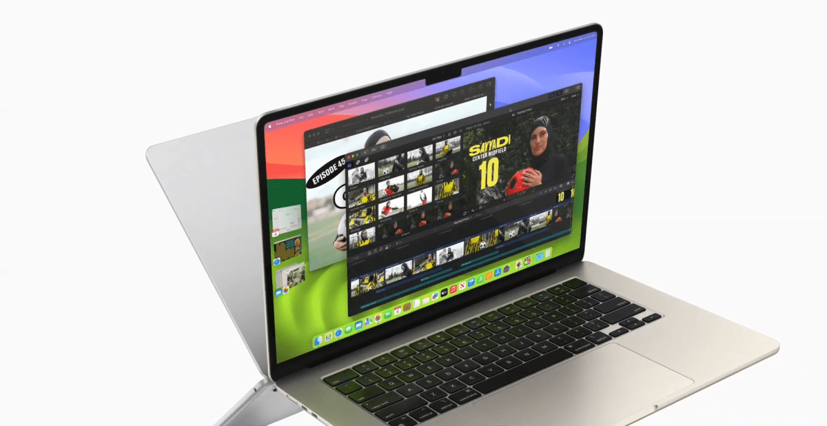 MacBook Air image accompanying TechCrunch reporting on global memory supply pressure