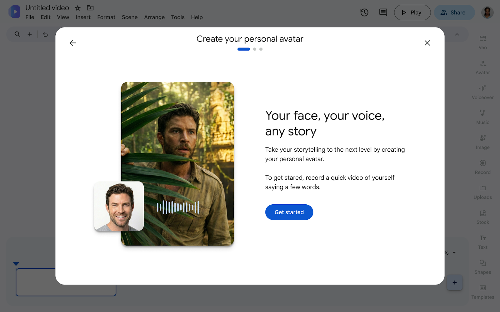 Google Vids Gemini Omni personal avatar workflow