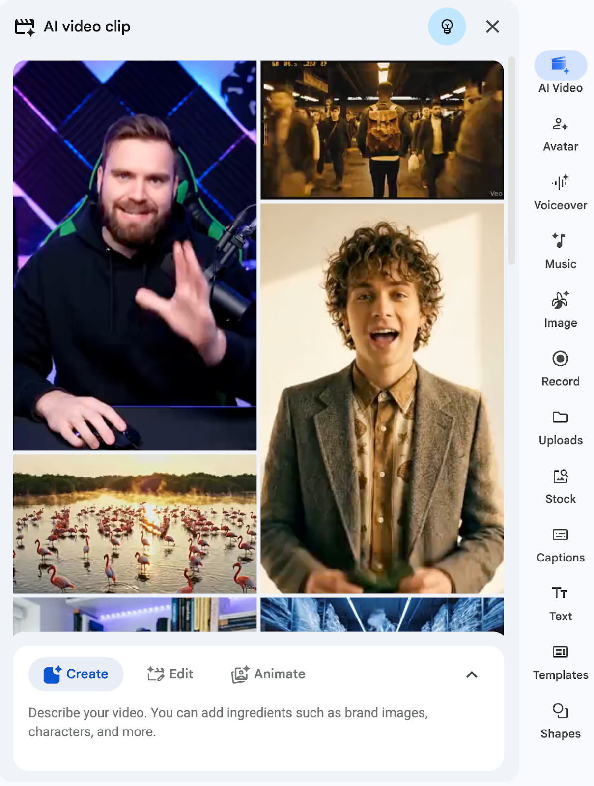 Google Vids Gemini Omni video editing interface