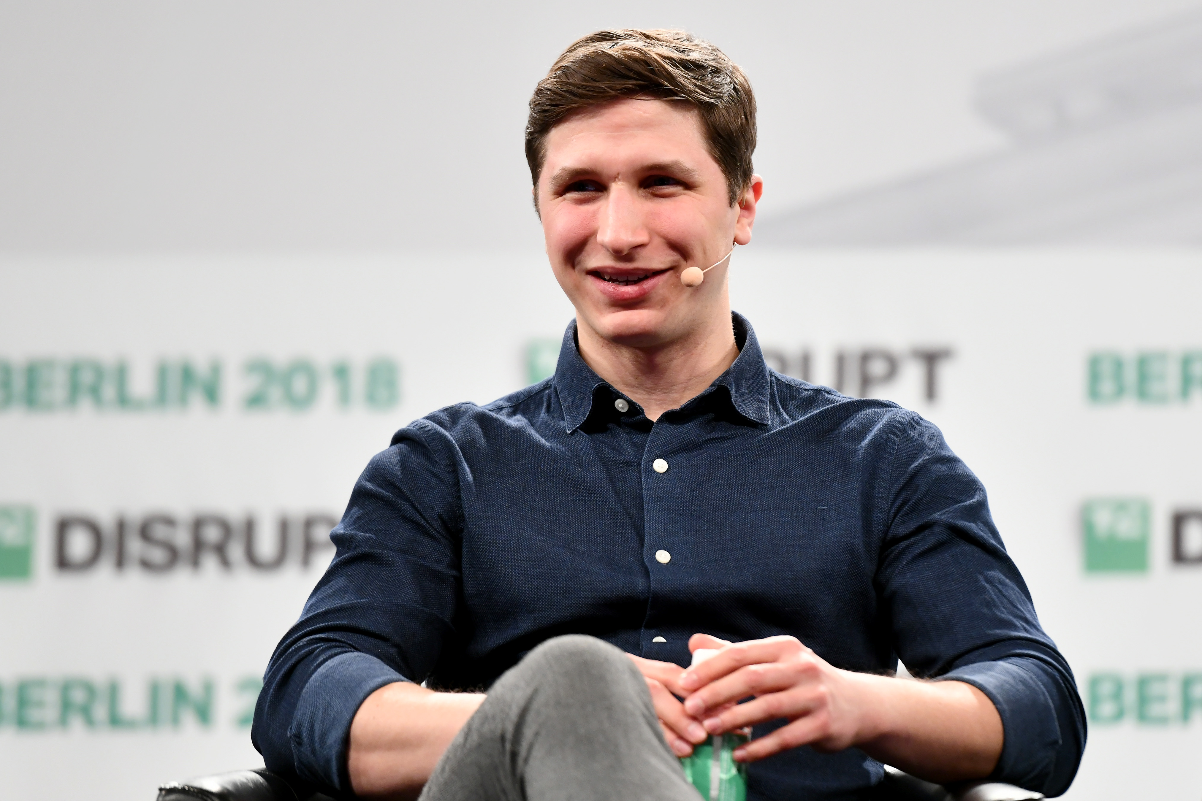 ICEYE co-founder and CEO Rafal Modrzewski speaking on stage