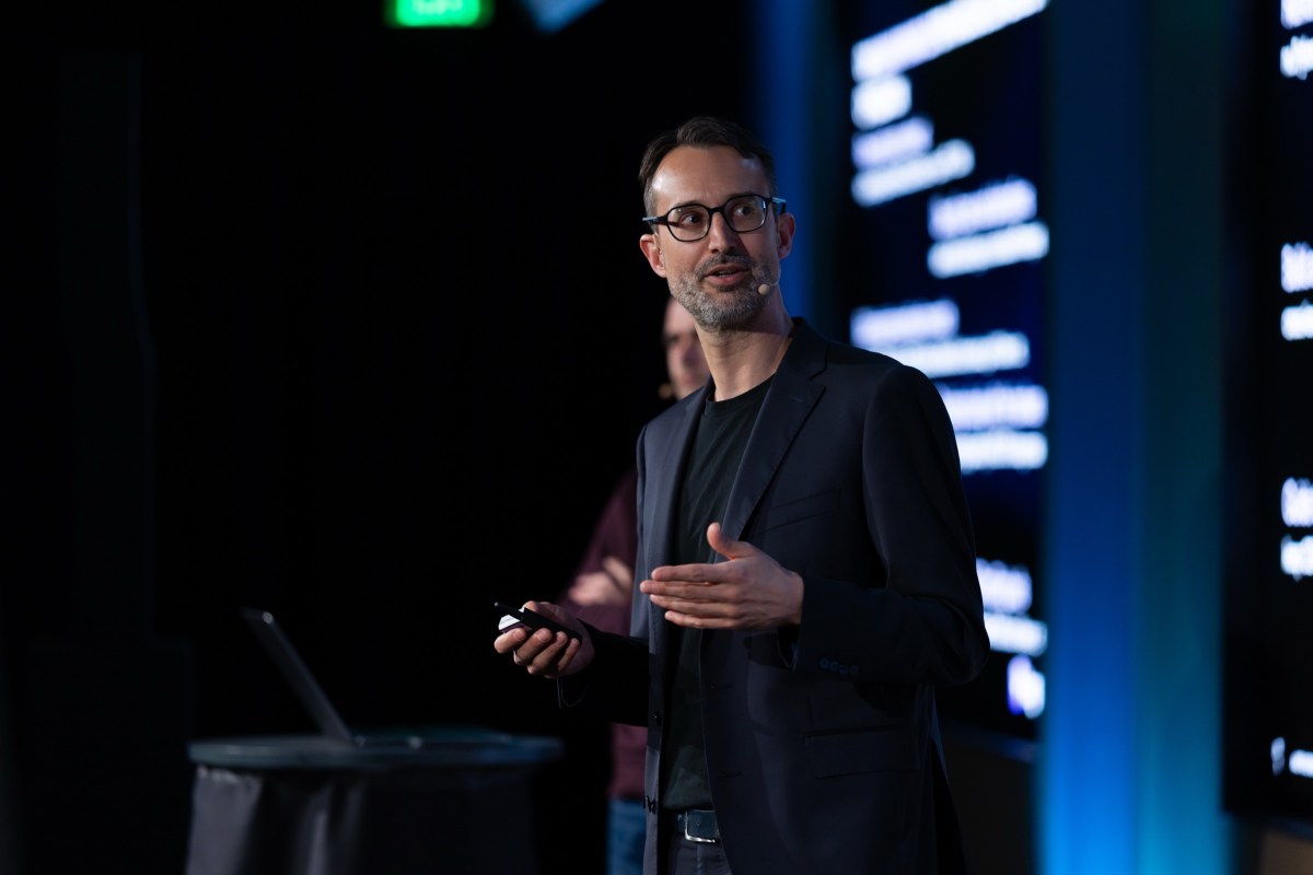 Kog chief executive Gael Dellalleau speaking at AMD AI Dev Day