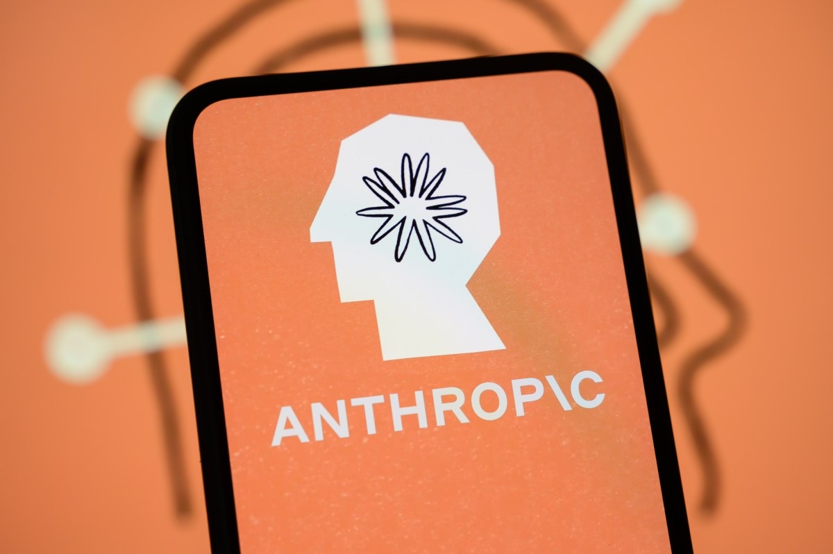 Anthropic logo displayed on a screen