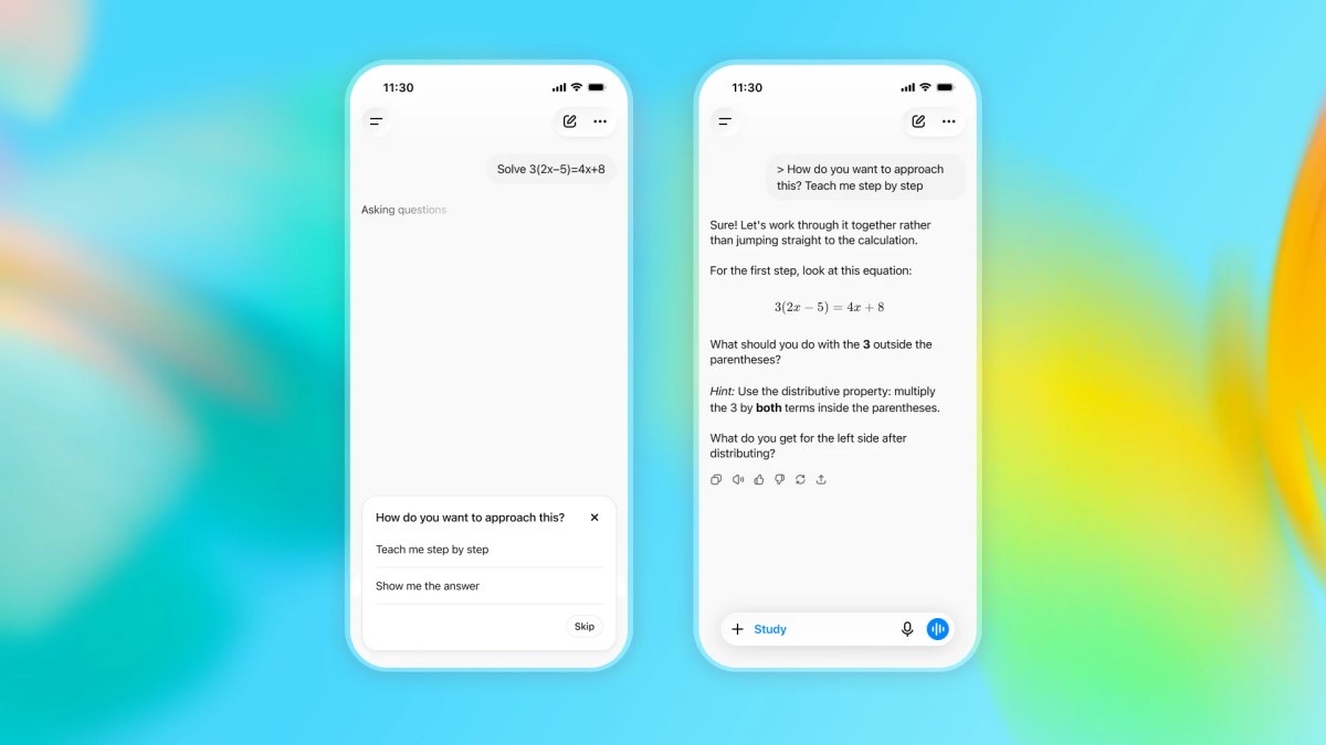 OpenAI demonstration of a responsible homework reminder in ChatGPT for Teens
