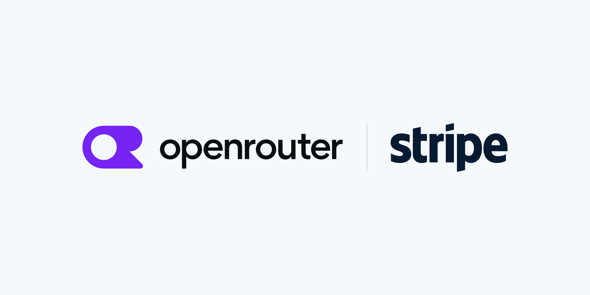 Stripe and OpenRouter logos presented together for the acquisition announcement