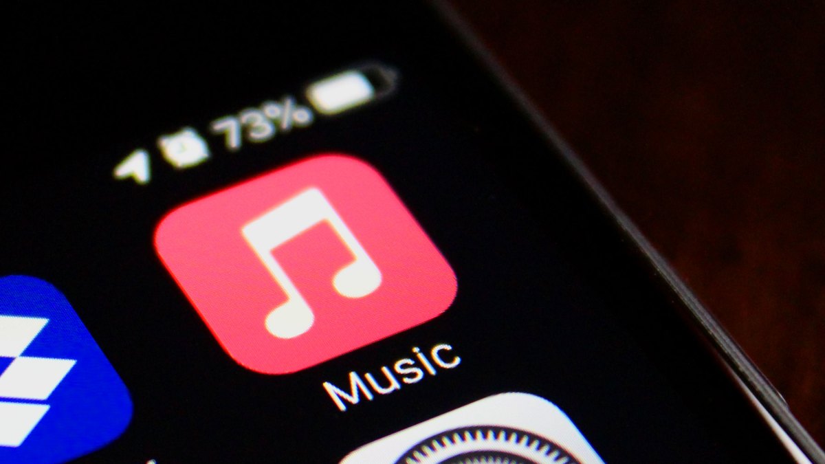 Apple Music application icon used for coverage of AI content labels