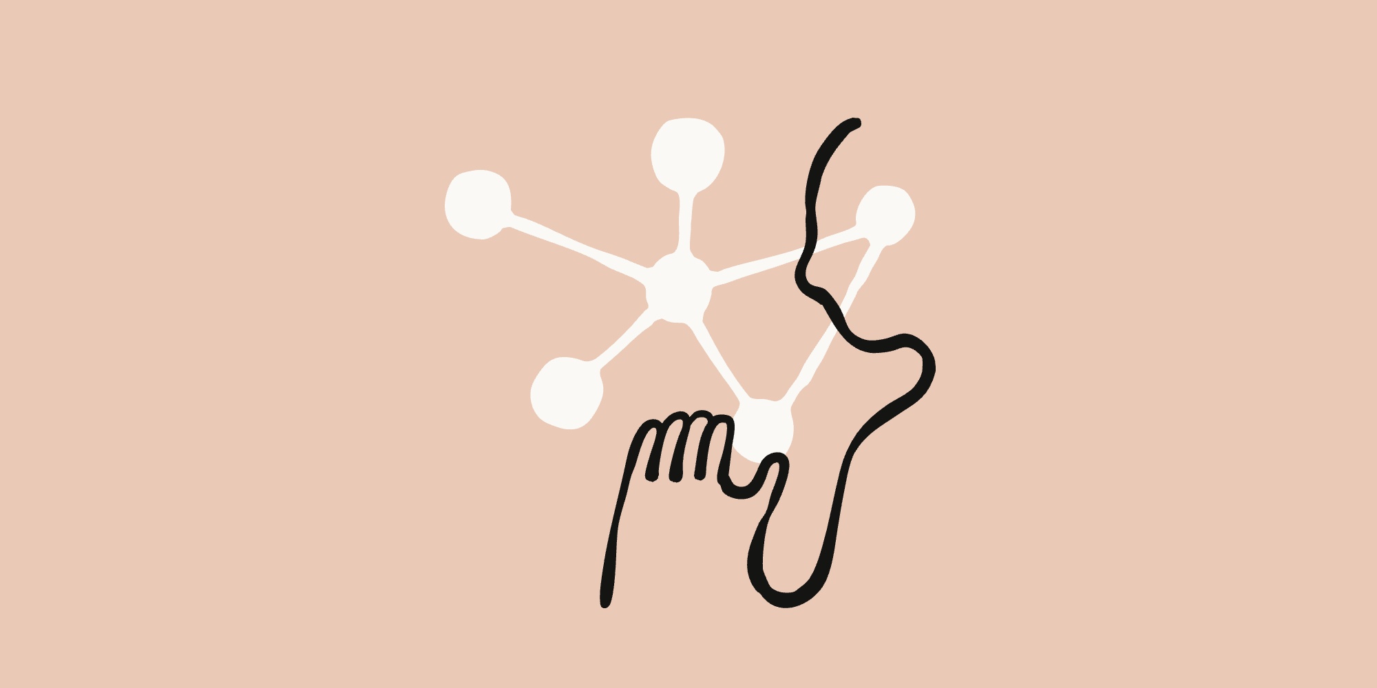 Claude illustration of a person touching a connected memory graph