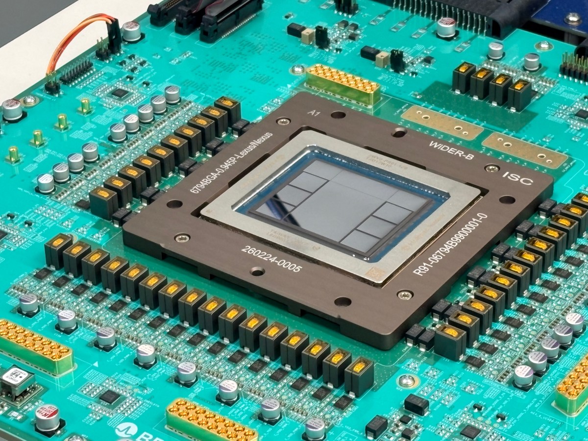 OpenAI Jalapeño inference chip mounted on a turquoise test board