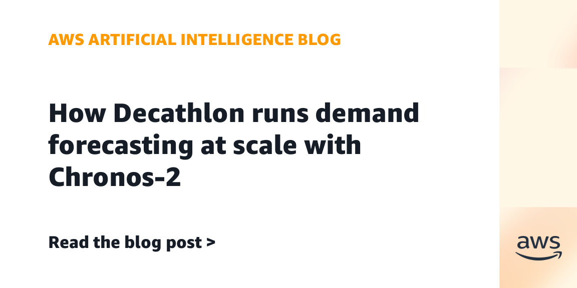 Decathlon Chronos-2 forecasting pipeline diagram on AWS