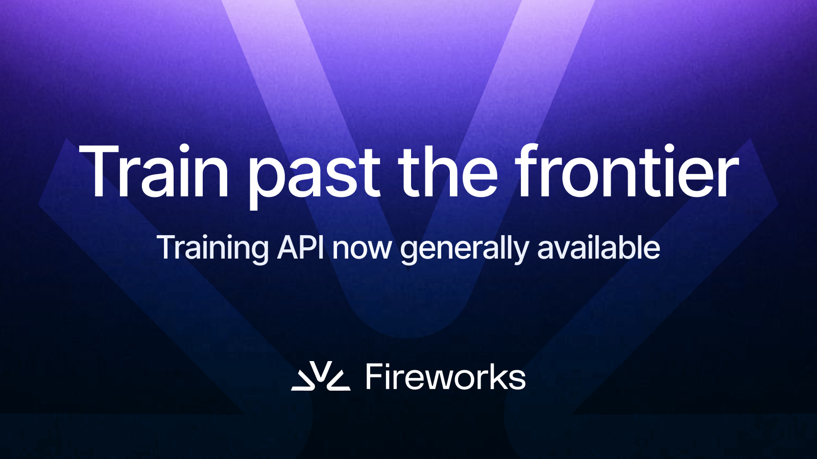 Fireworks Training API launch graphic for custom model training