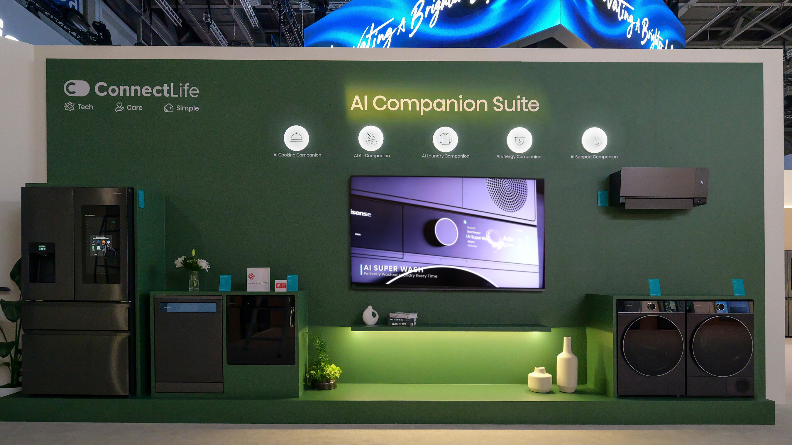 Hisense AI Companion Suite display on the IFA exhibition floor