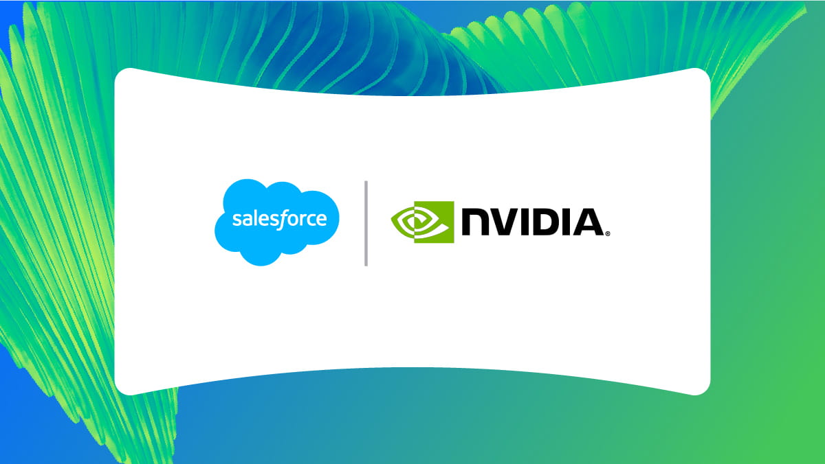 Official Salesforce and NVIDIA partnership artwork accompanying the Koa announcement