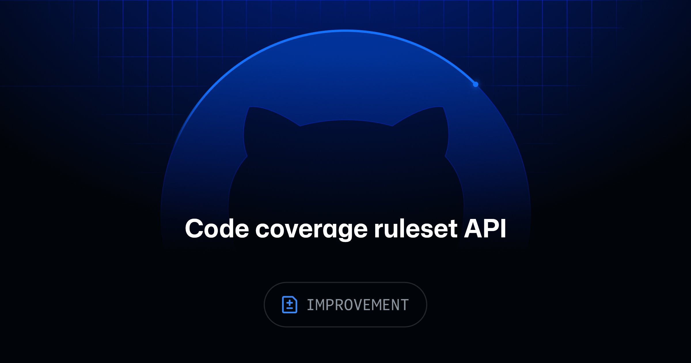 GitHub release-specific artwork labeled Code coverage ruleset API