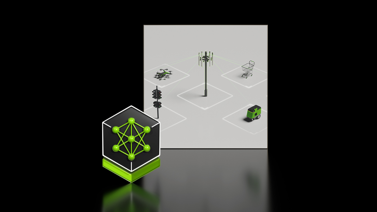 NVIDIA official network illustration accompanying its Nemotron telecom model account